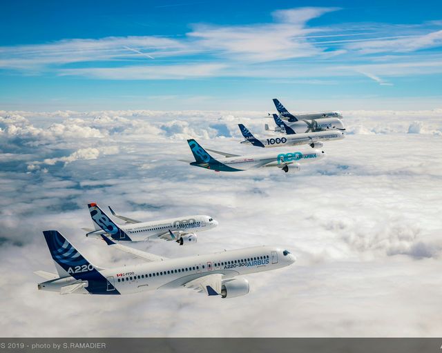 Airbus Commercial Aircraft formation flight – Airbus 50th Years Anniversary Airbus Commercial Aircraft formation flight – Airbus 50th Years Anniversary